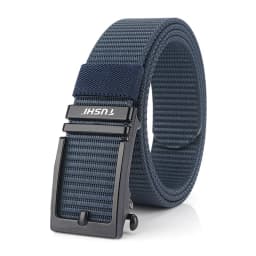KOLBER Thick Casual Belt for Men Metal Automatic Buckle Soft Real Nylon Tactical Outdoor Belt Non-Hole Work Belt Male Waistband