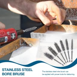 6Pcs Stainless Steel Wire Brush,Drilling Cleaning Brush Set, 1/4 Inch Hexagonal Handle, Grinding Polishing Rust Removal Tools