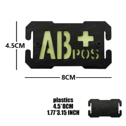 Molle EDC Identify Safety Outdoor Mark Strip Patch Umbrella Blood Type Nuclear Radiation Cat Eyes Tactical Equipment Accessorry