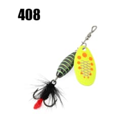 W.P.E Fishing Lure Rotating Sequins Spoon Spinner Bait Brass High Carbon Steel Hook 3.7g 5.3g 8.2g 10.5g Wobblers Bass Pesca