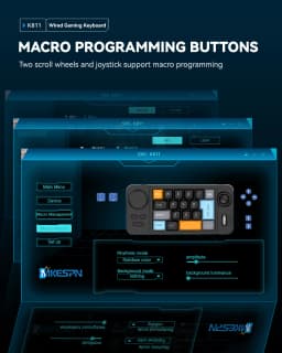 Programmable Wired Mechanical Keyboard with Volume Scroll Wheel,Game Joystick 19Key Hot-Swappable Number Keypad for Win8/10/Mac