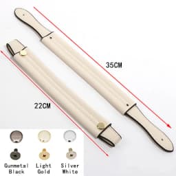 2Pcs/Lot Bag Handle Strap Short Bag Handles 22cm 35cm PU Leather Shoulder Bag Strap Handbag Replacement Belt Bag Accessories