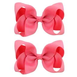 2PCS/Lot 4Inches Solid Colors Hair Bows With Hair Clips For Girls Gift Boutique Ribbon Bows DIY Hair Decor Kids Hair Accessories