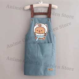 Bubu Dudu Kitchen Waterproof Oil Resistant Apron for Men Women Anime Fashion Aprons Cooking Solid Color Hotel Work Clothes Gifts