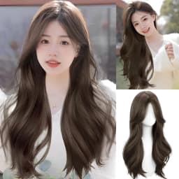 OLACARE Long Body Wave Black Brown Purple Cosplay Wigs Heat Resistant Synthetic Wigs Middle Part Natural Lolita LM Wigs Women