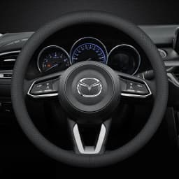 Leather Breathable Car Steering Wheel Cover Anti Slip 38Cm For Mazda 23 CX5 CX30 CX8 CX3 Mazda2 6 5 CX9 BT50 MX5 Car Accessories