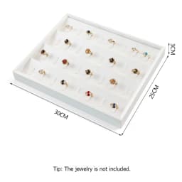 PU Leather Jewelry Display Tray for Drawer Counter Top Pendant Earrings Necklace Ring Organizer Bracelet Holder Storage Showcase