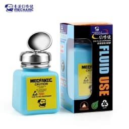 MECHANIC TZ01 120/180ml Liquid Alcohol Bottle Press Pumping ESD Fluid Dispenser Metal Cap Plastic Container for PCB Clean Tools