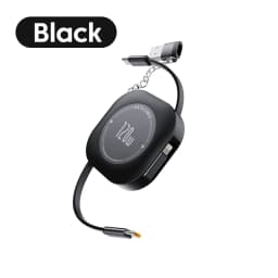 Elough 120W USB C To USB C Retractable Charging Cable With Type C Female To USB ios Male Adapter For iPhone 16 Xiaomi Data Cord