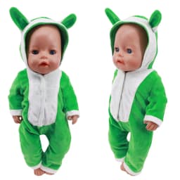 Elephant One-piece Suit Animal Shaped Plush Clothes For 18 inch American & 43 Cm Baby Dolls Clothes,Our Generation Toys