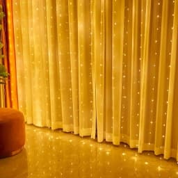 3/6M LED Curtain Light String Battery Power Christmas Halloween Fairy Lights for New Year 2027 Holiday Wedding Garden Decoration