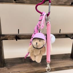Cute DIY Pattern Helmet Bear Personalized keychain Cartoon Animal Charm Bag Design Bag Accessories Rope Hanging Accessories