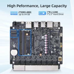 Topton Metal Firewall Mini PC 14th Gen Intel Core Ultra 5 125U 8*2.5G LAN VPro IoT AI Edge Industrial Computer Network Server