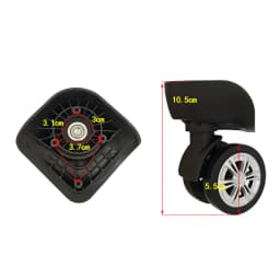 Universal Luggage Wheel Replacement Parts Quiet Universal Spinner Wheels Repair for Suitcase Password Box Shock Absorption