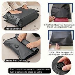 Travel Suitcases Vacuum Compression Bags Thickened Airtight Roll-Up Storage Bags Waterproof Luggage Organizer for Outdoor Travel