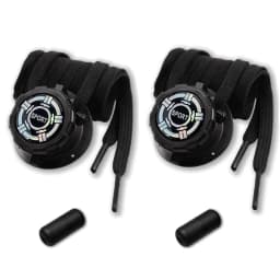 Black and White Flat Twist-Lock Shoelaces Easy-to-Install Automatic Shoelaces Outdoor Sports Shoelace Unisex 1Pair/2Pair