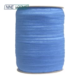 NINE LOOMS Plain Shiny Fold Over Elastics FOE 5/8" 15mm Spandex Band Tape Hair Tie Headband DIY Sewing Trim 50 100 Yard by Spool