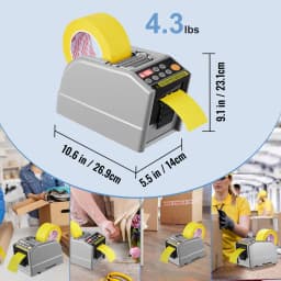 SucceBuy ZCUT-9Automatic Tape Cutting Machine Paper Slitting Dispenser 6-60 mm Adhesive Electric Tape Cutter for Product Package