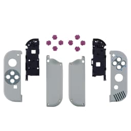 eXtremeRate Custom Patterned Controller Housing Shell Case with Full Set Buttons for NS Switch JoyCon & OLED Joycon - Wood Grain