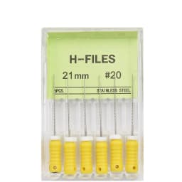 6Pcs/Pack Dental Files Hand Use H-Files 21/25mm Stainless Steel Endodontic Root Canal Files Dentist Tools Dental Lab Instruments