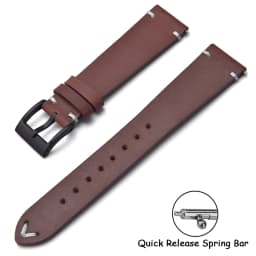 Quick Release Crazy Horse Leather Watch Band 18mm 20mm 22mm Brown Leather Watch Bracelet Men Women for Seiko Omega Huawei Belt