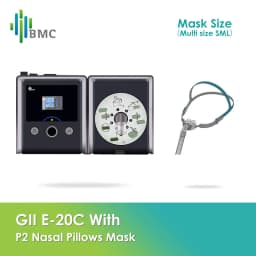 BMC Travel CPAP Machine Mini With Mask Headgear Filter Tube SD Card Breathing Apparatus Accessories Supplies For Sleeping Apnea