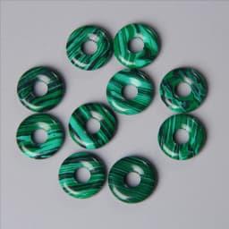 5pcs Natural Big Hole Stone Beads Labradorite Jades Agates Round Donut Pendant For Jewelry Making Earrings Necklace DIY 18CM