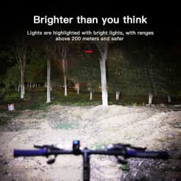 Bicycle Light 2T6 LED Front USB Rechargeable Mountain Bicycle Lamp 1000LM Bike Headlight Flashlight Cycling Accessories Tail