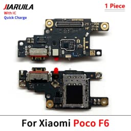 New USB Port Charger Dock Plug Connector Charging Board Microphone Flex Cable For Xiaomi Poco X6 X7 M6 F6 F7 Pro 4G 5G