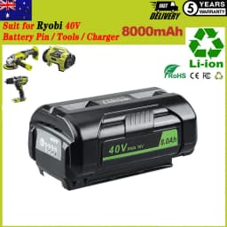 1/2/4Pcs 8.0Ah OP4050 Replace for Ryobi OP4026 OP4030 OP4040 OP4060 Compatible with Cordless Tool 36v/40v MAX Li-on Battery Pin