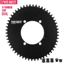 PASS QUEST X110BCD AERO Narrow Wide Chainring for R3000/4700/5800/6800/DA9000 Chainwheel BLACK Gravel Folding Bike Available