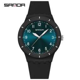 SANDA 9075 Casual Students Quartz Watches Simple Waterproof Silicone Strap Luminous Fashion Girl Boy Wristwatch reloj para niños