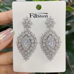 GODKI 2026 Luxury Trendy Link Chain Long Drop Earrings Cubic Zircon Earrings For Women Drop Earrings Brincos Fashion Jewelry