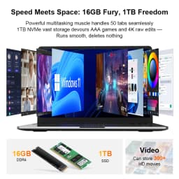 [Ship From Within Europe]Ninkear A15 Pro Laptop 16" QHD 2.5K 120Hz Display AMD Ryzen 5 5500U 16GB DDR4+1TB SSD 54.72Wh Battery 65W Charging BT5.2 Wi-Fi 6 Windows 11