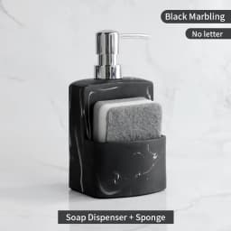 Kitchen Accessories Sink Countertop Liquid Hand Soap Dispenser Pump Bottle Caddy with Storage Compartment Holds Stores Scrubbers