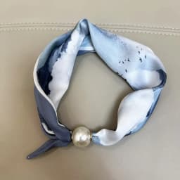 1/2PCS Elegant Pearl Tail Magnetic Clasp Scarf Summer New Versatile Breathable Fashion Artistic Accessory Neck Wrap Scarves