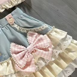 Y2k Aesthetic Kawaii Patchwork Mini Skirts Women Sweet Ruffled High Waist Skirt Streetwear Letter Embroidery Grunge Fairy Faldas