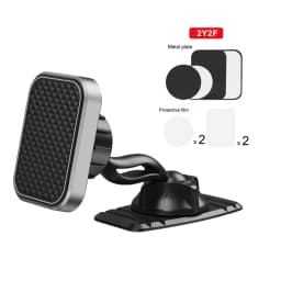 Mini Magnetic Car Phone Holder Dashboard Swivel Mount with Strong Adhesive Base Universal Sticky Stand for All Mobile Cell Phone