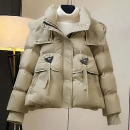 New 2025 Loose Comfortable Be All-match Ladies Cotton Padded Outerwear Elegant Hooded Thicken Women's Down Cotton Jacket