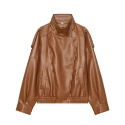 Women's Jacket 2026 Autunm New Black Long Sleeve Pebble Faux Leather Jacket Motorcycle Style Personality Fashion