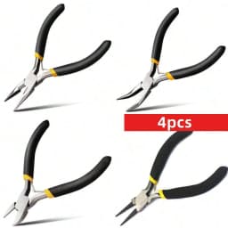 1pcs/4pcs Jewelry Pliers Tool Kit Includes Needle Round Wire Cutter And Curved Nose Pliers For Jewelry Beading Repair Supplies