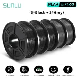 SUNLU 5KG PLA Plus/Clear/AntiString Filament 1.75mm 1kg Spool (2.2lbs) Neatly Wound Filament Fit Most FDM Printer