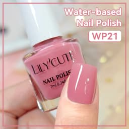 LILYCUTE 7ml Water Based Nail Polish 40 Colors Long Lasting Quick Drying No Need of Lamp to Cure Nail Supplies For Nail Manicure