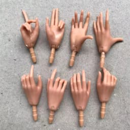 1/6 Doll Hands Feet Super White Beige Brown Doll Accessories 4 Gesture Doll Hands Decors For Female Dolls