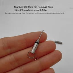 Mini Titanium SIM Card Tray Ejector Tool EDC Portable Key Pendant Ejector Pins Needle Remover for Tech Accessories
