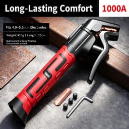 Bent Head Welding Tongs Electrode Holder Heat Resistant Copper Clamp Ergonomic Insulated Handle For Motorcycle Joining Tool