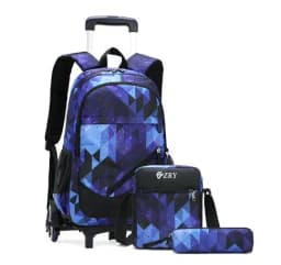Boys kids school wheeled backpack bag children school backpack on wheels teenager boys school trolley bag with wheels for boys