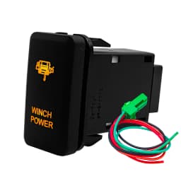 Amber Led Light 12V Car Push Button Switch Winch A/C ON OFF For Toyota 4Runner Tacoma Land Cruiser Reiz Hilux Prado FJ Cruiser