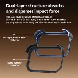 Genuine Aluminum SEBS Rubber Metal Bumper Double-layer ARC Case for IPhone 18 17 Pro Max Air Unique Design High-strength Cover