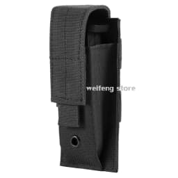 Tactical Molle Single Magazine Pouch 9mm Mag Holster Universal Pistol Mag Holster for G17 G19 M9 P226 Hunting Gear